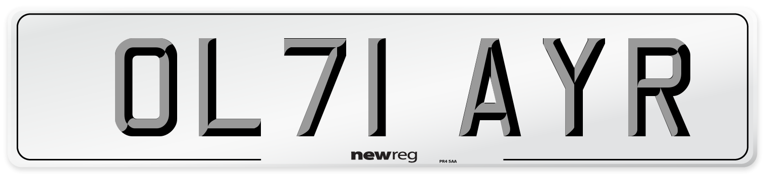 OL71 AYR Number Plate from New Reg